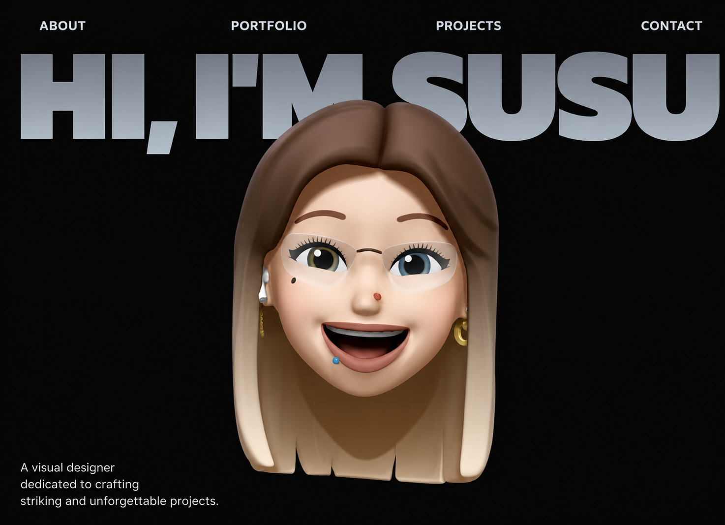 Hi, I'm SUSU — visual designer portfolio cover